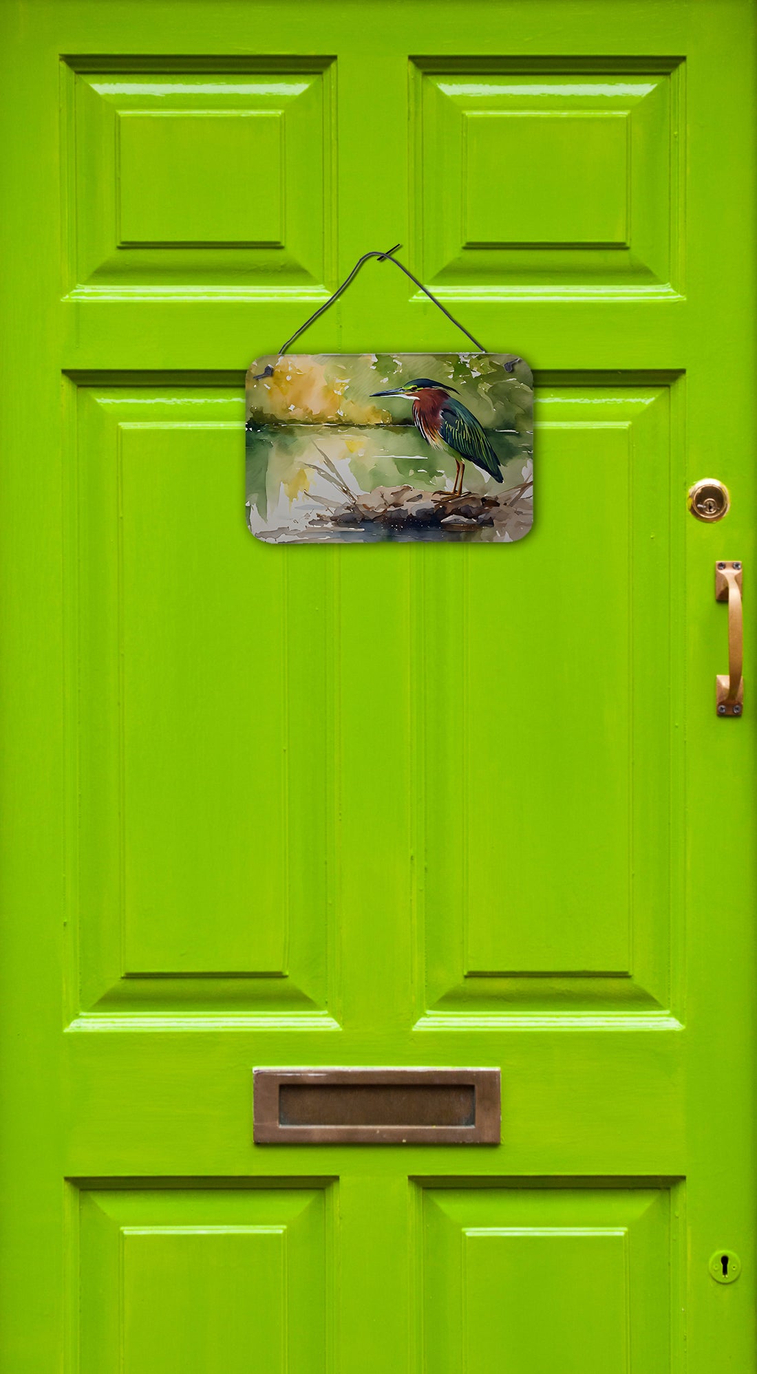Caroline's Treasures Green Heron Wall or Door Hanging Prints