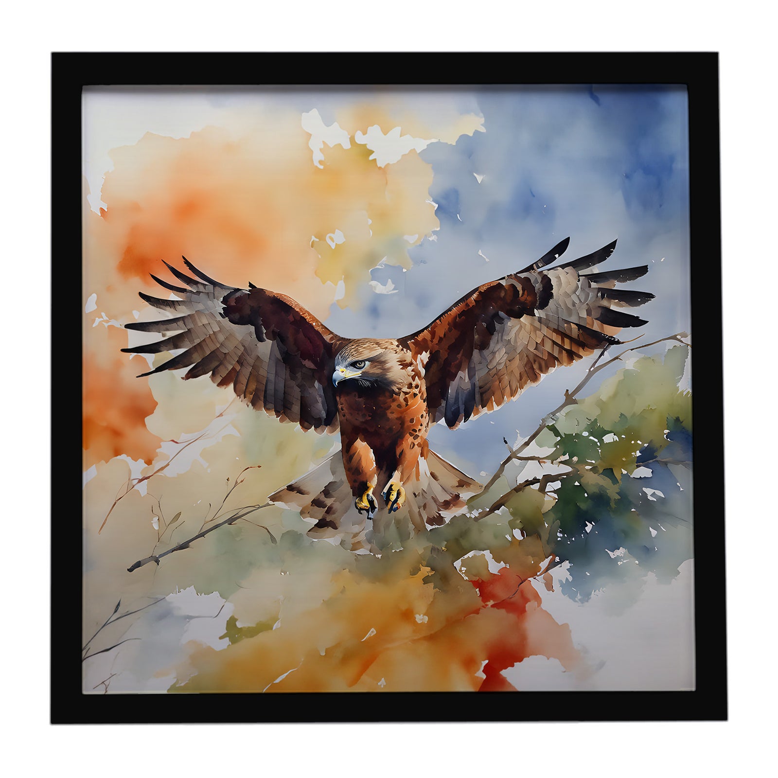 Caroline's Treasures Hawk Framed Metal Print