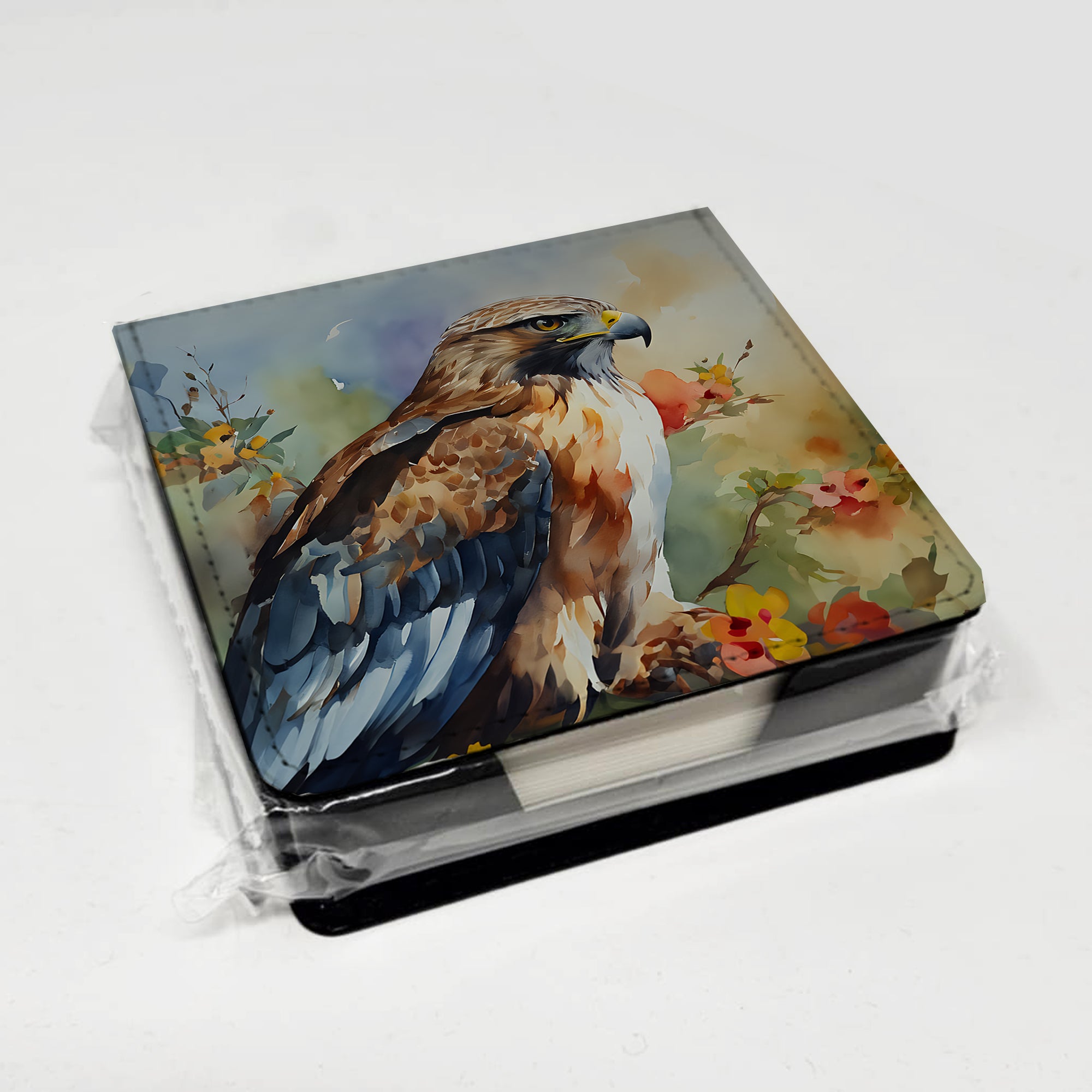 Caroline's Treasures Hawk PU Leather Note Paper Holder