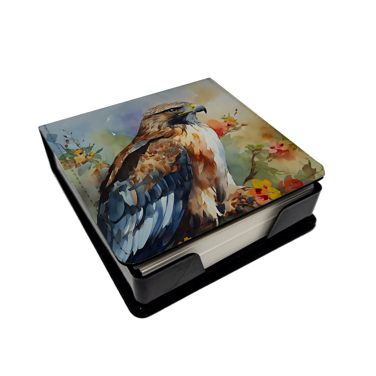 Caroline's Treasures Hawk PU Leather Note Paper Holder