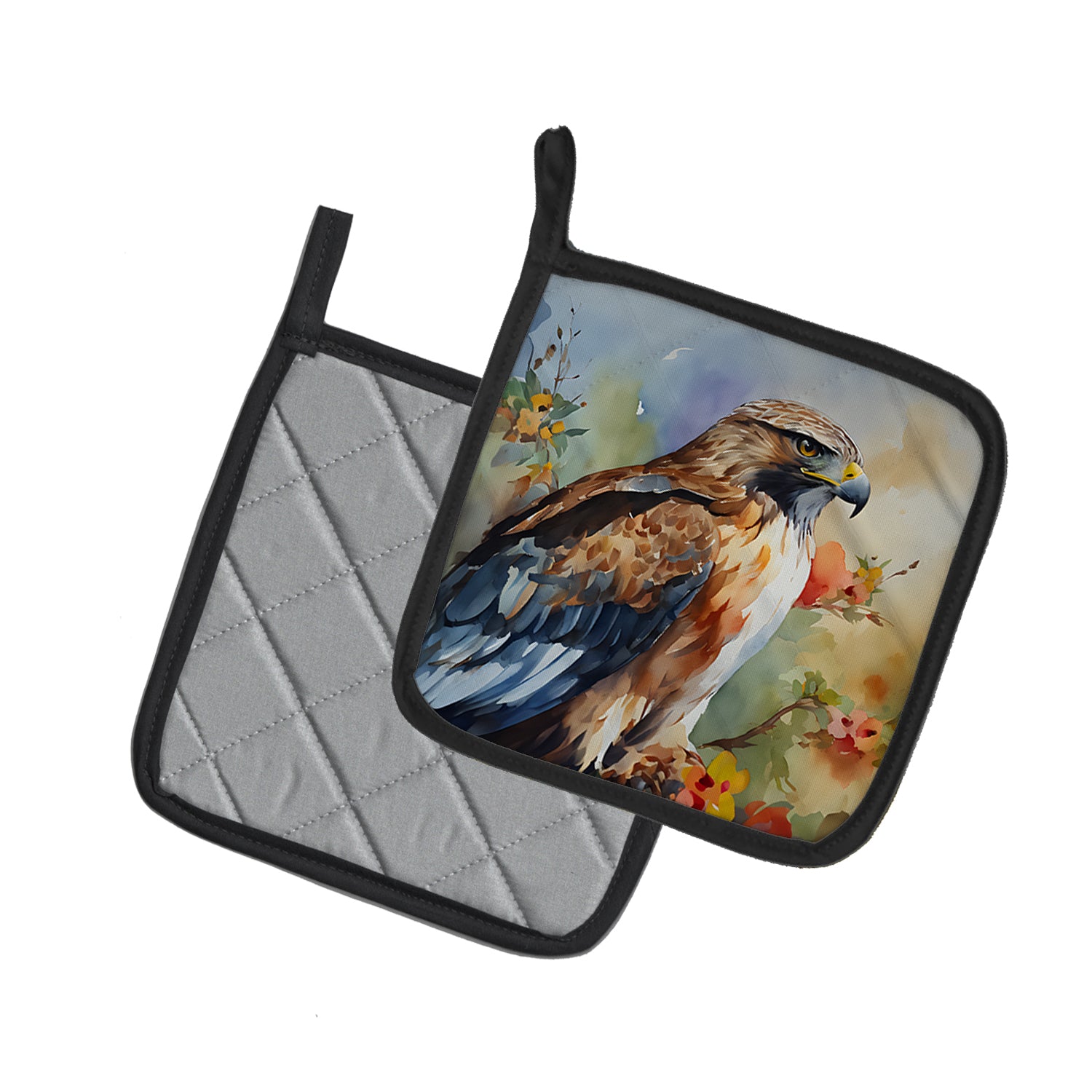 Caroline's Treasures Hawk Pot Holders - Set of 2 Decorative Kitchen Helpers | Made in the USA