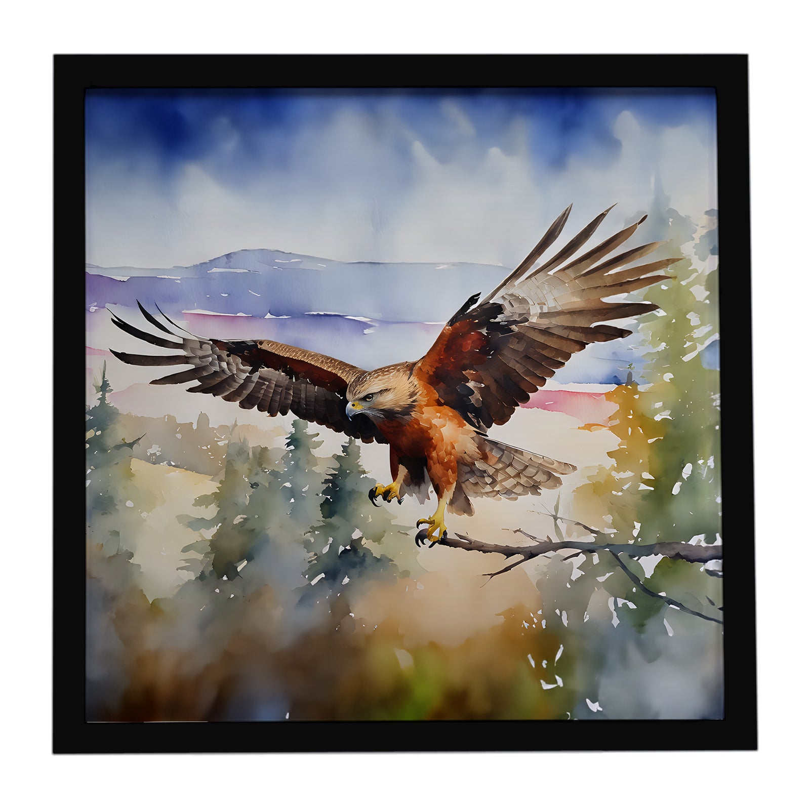 Caroline's Treasures Hawk Framed Metal Print