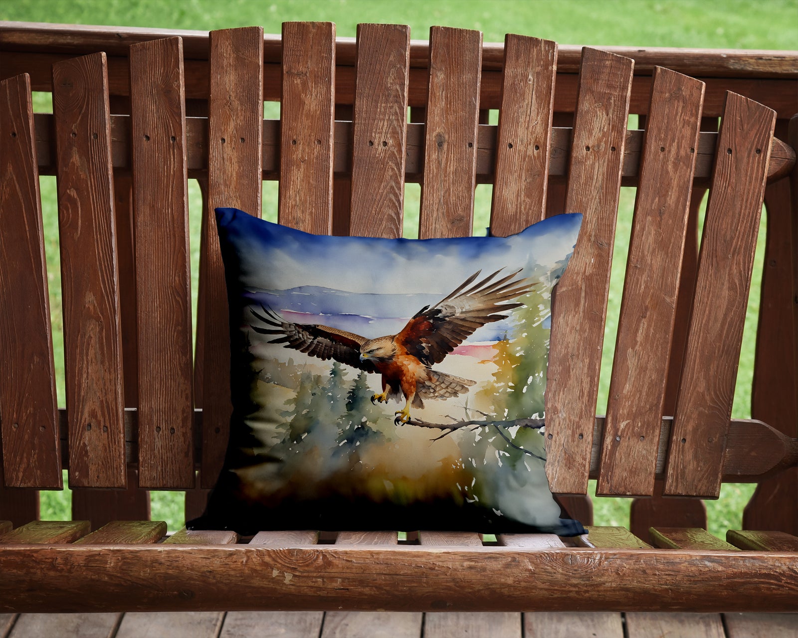 Caroline's Treasures Hawk Throw Pillow - 14x14 Decorative Pillow – Art for Your Home & Patio