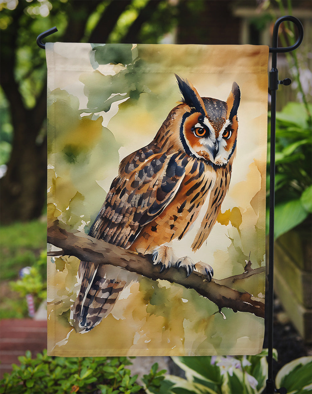 Long-Eared Owl Garden Flag