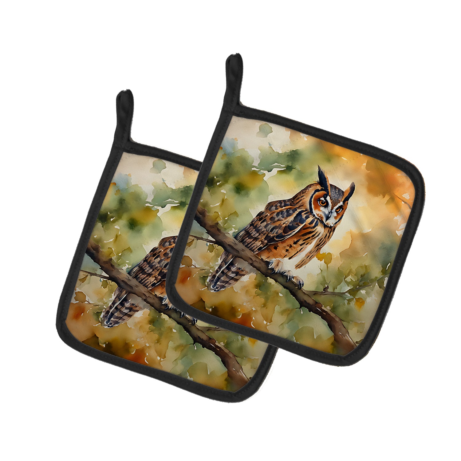 Buy this Long-Eared Owl Pair of Pot Holders