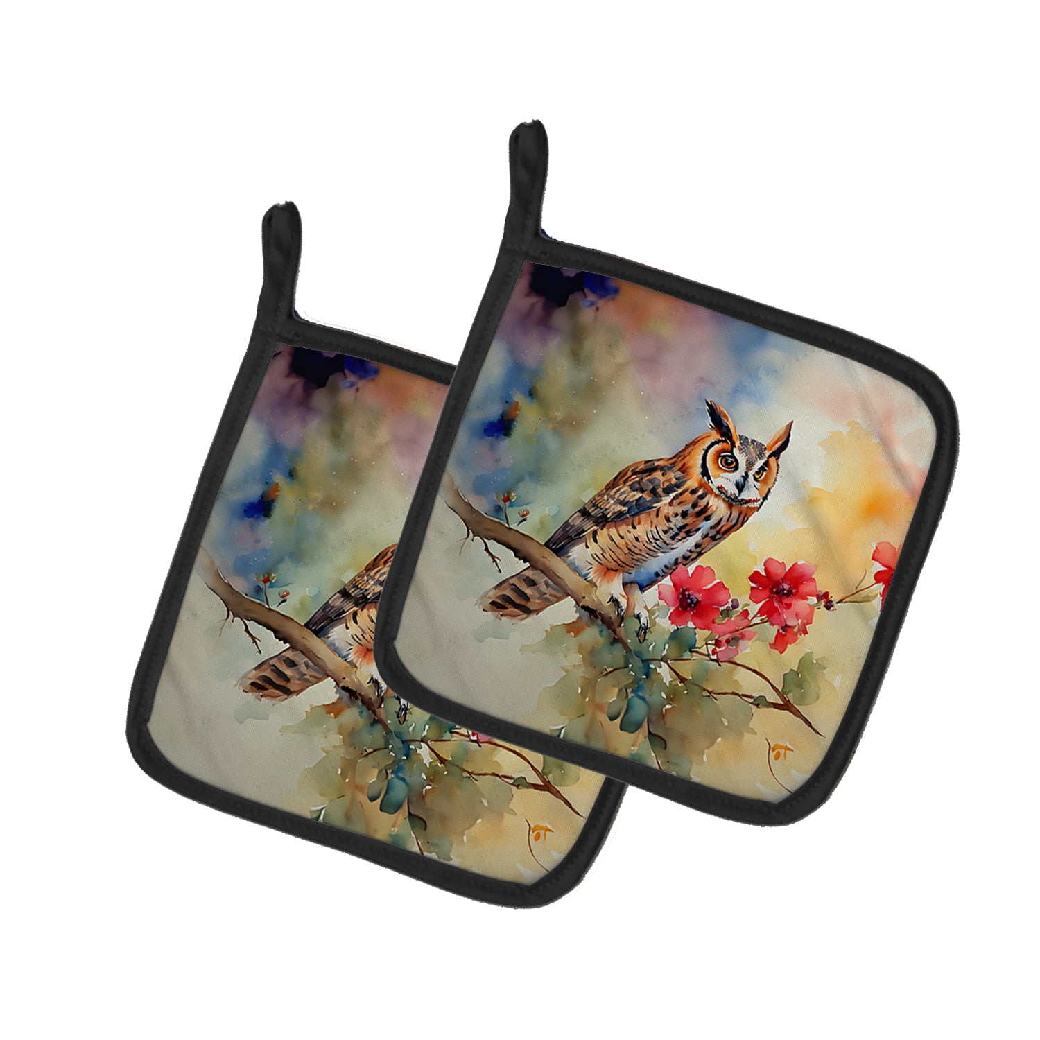 Buy this Long-Eared Owl Pair of Pot Holders
