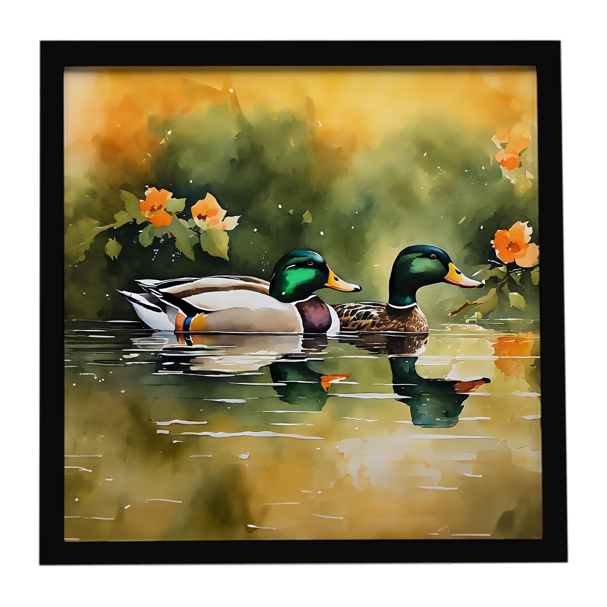Caroline's Treasures Mallard Framed Metal Print