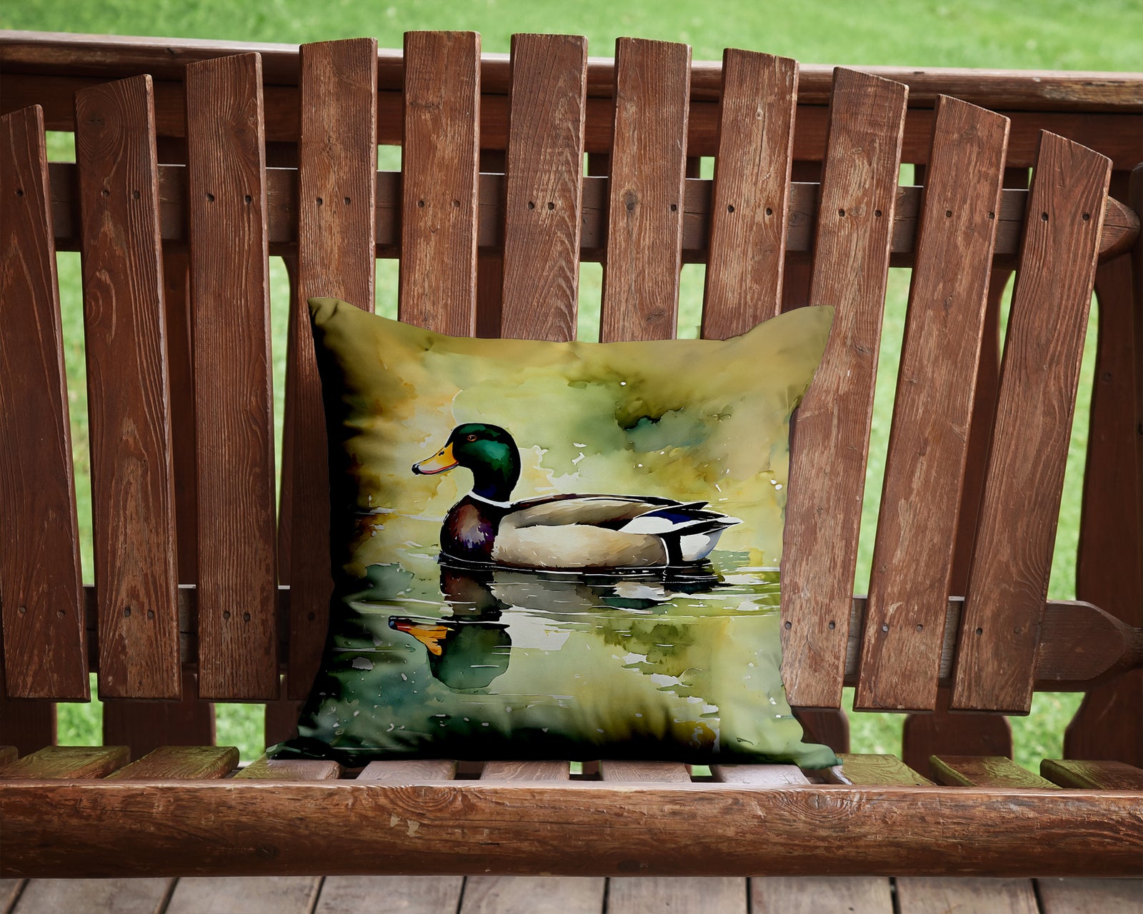 Caroline's Treasures Mallard Throw Pillow - 14x14 Decorative Pillow – Art for Your Home & Patio