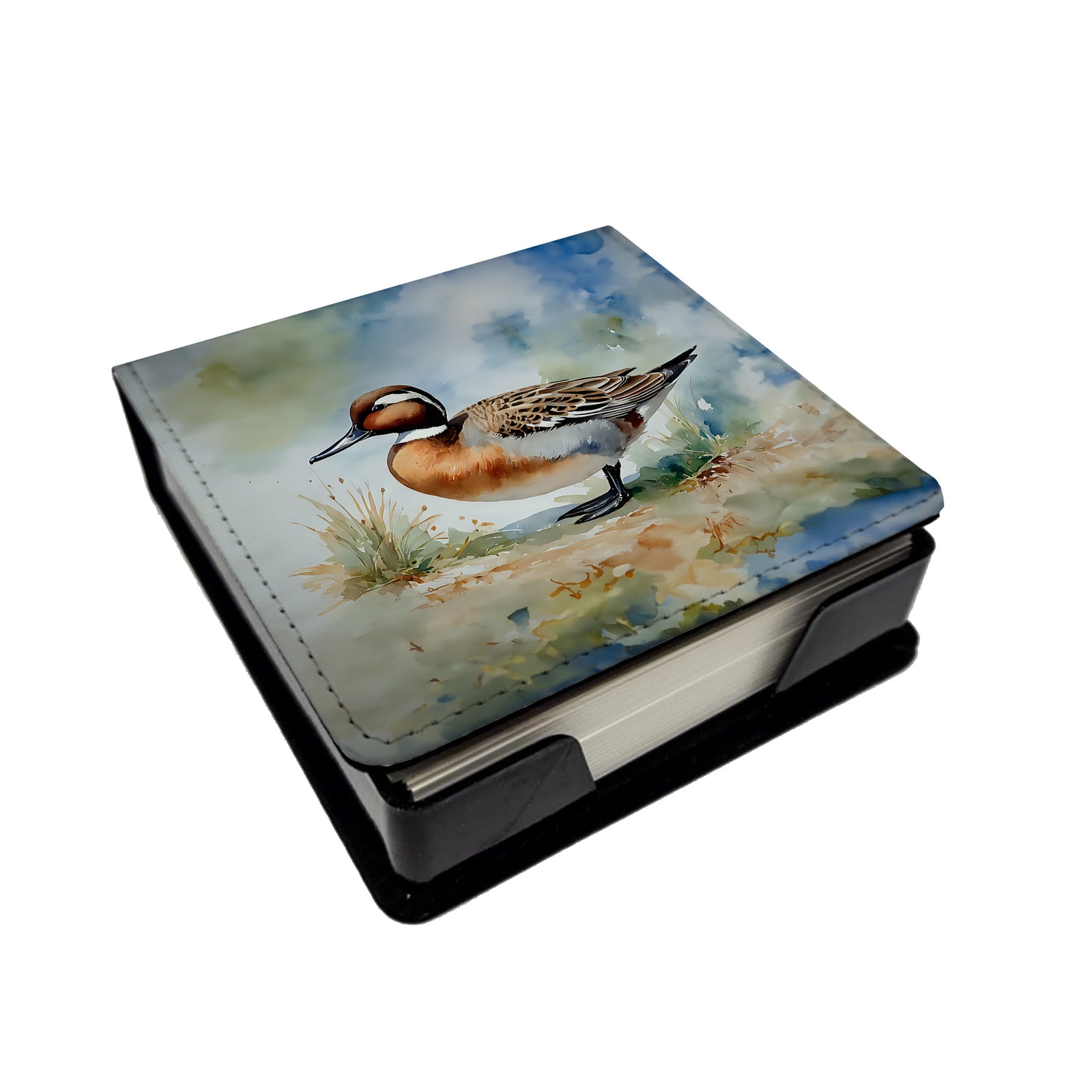 Caroline's Treasures Northern Pintail PU Leather Note Paper Holder