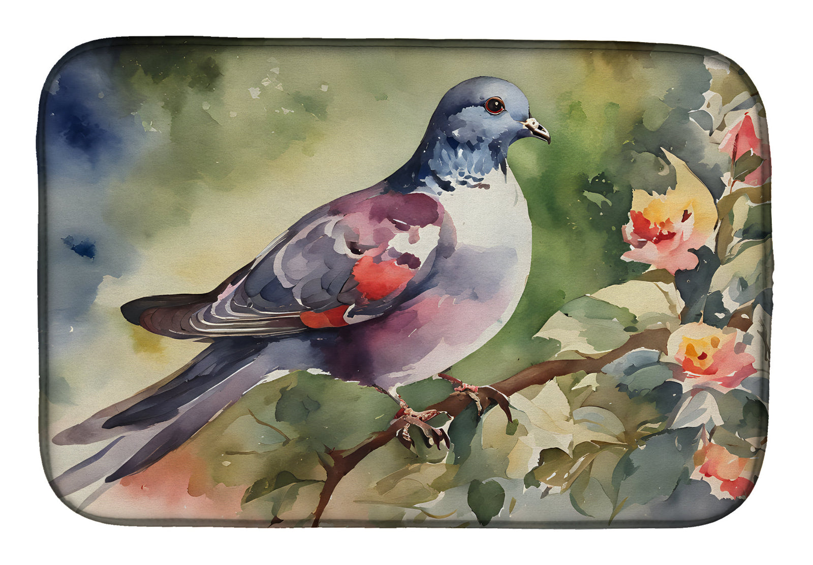 Caroline's Treasures Pigeon Dish Drying Mat