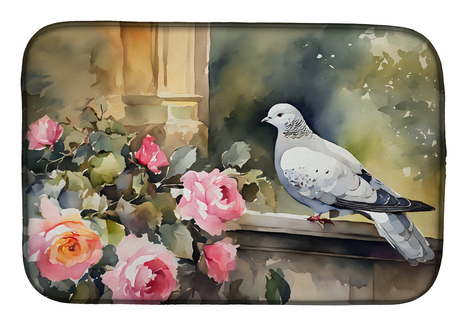 Caroline's Treasures Pigeon Dish Drying Mat