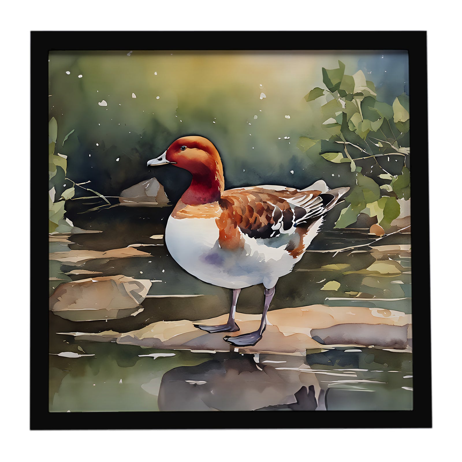 Caroline's Treasures Redhead Duck Framed Metal Print