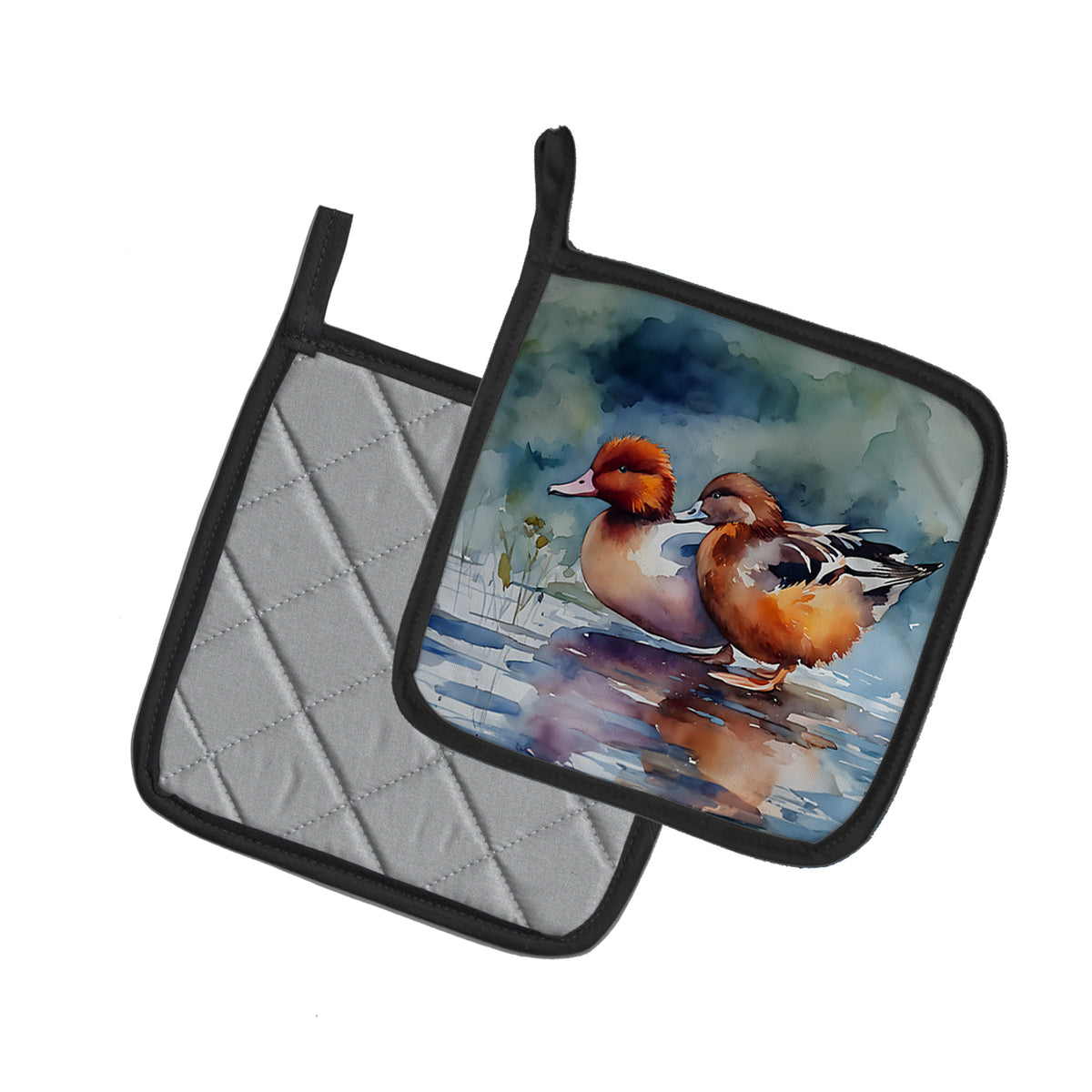 Caroline's Treasures Redhead Duck Pot Holders - Set of 2 Decorative Kitchen Helpers | Made in the USA