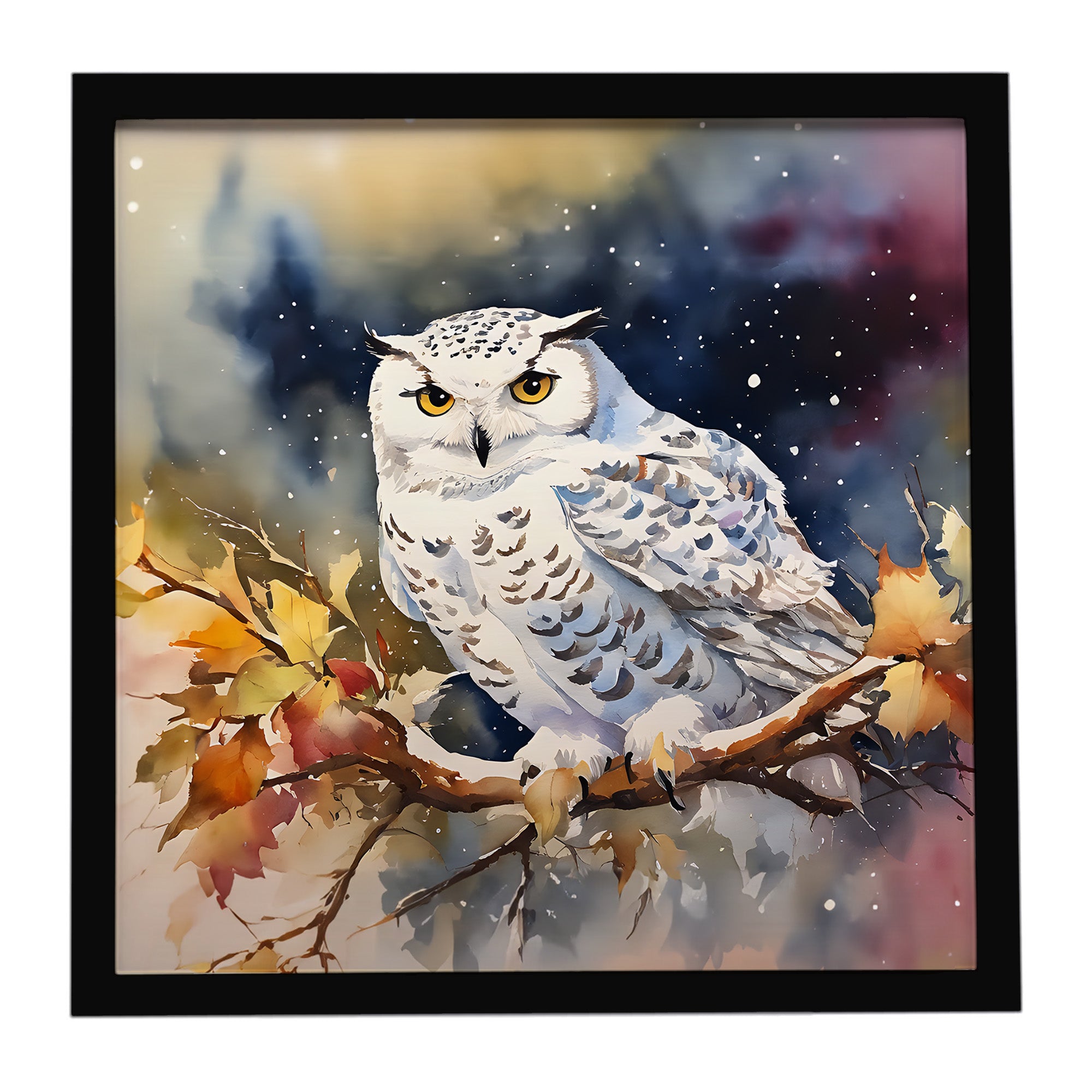 Caroline's Treasures Snowy Owl Framed Metal Print