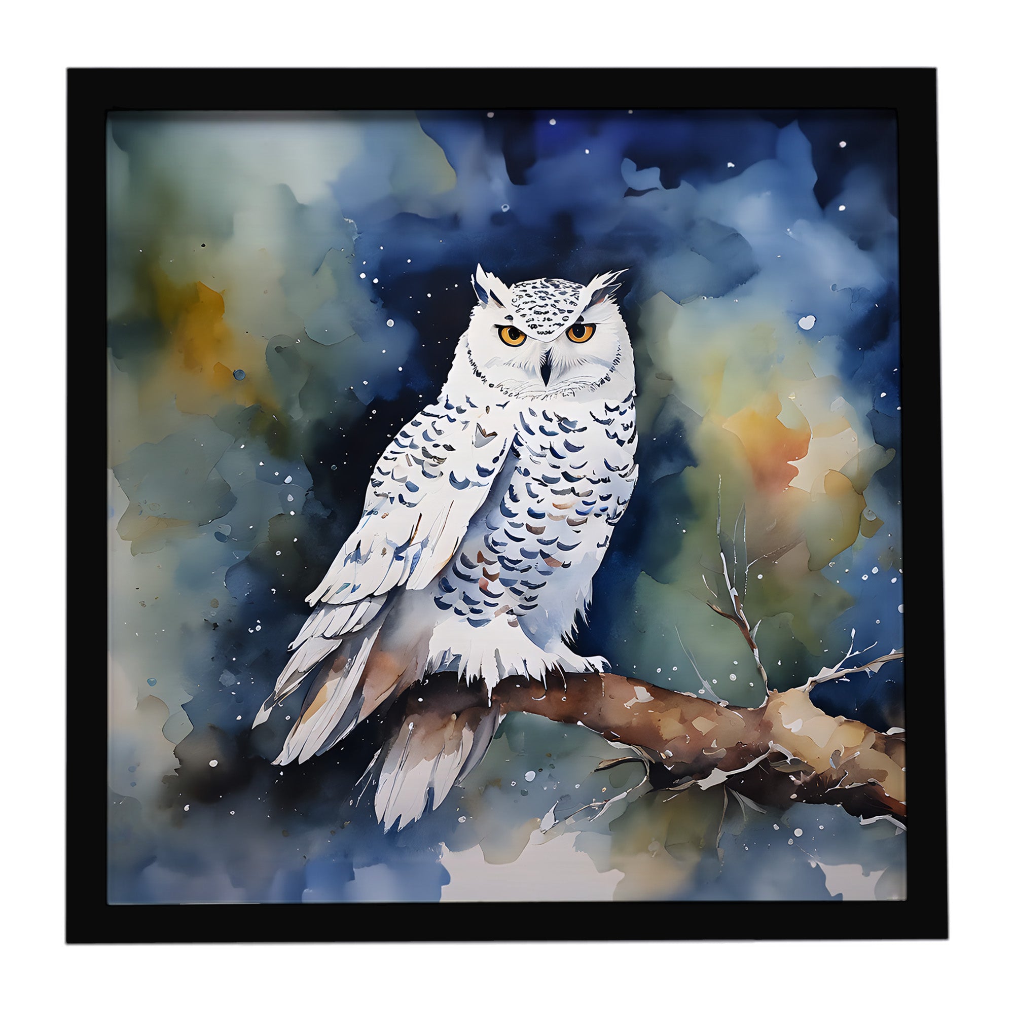 Caroline's Treasures Snowy Owl Framed Metal Print