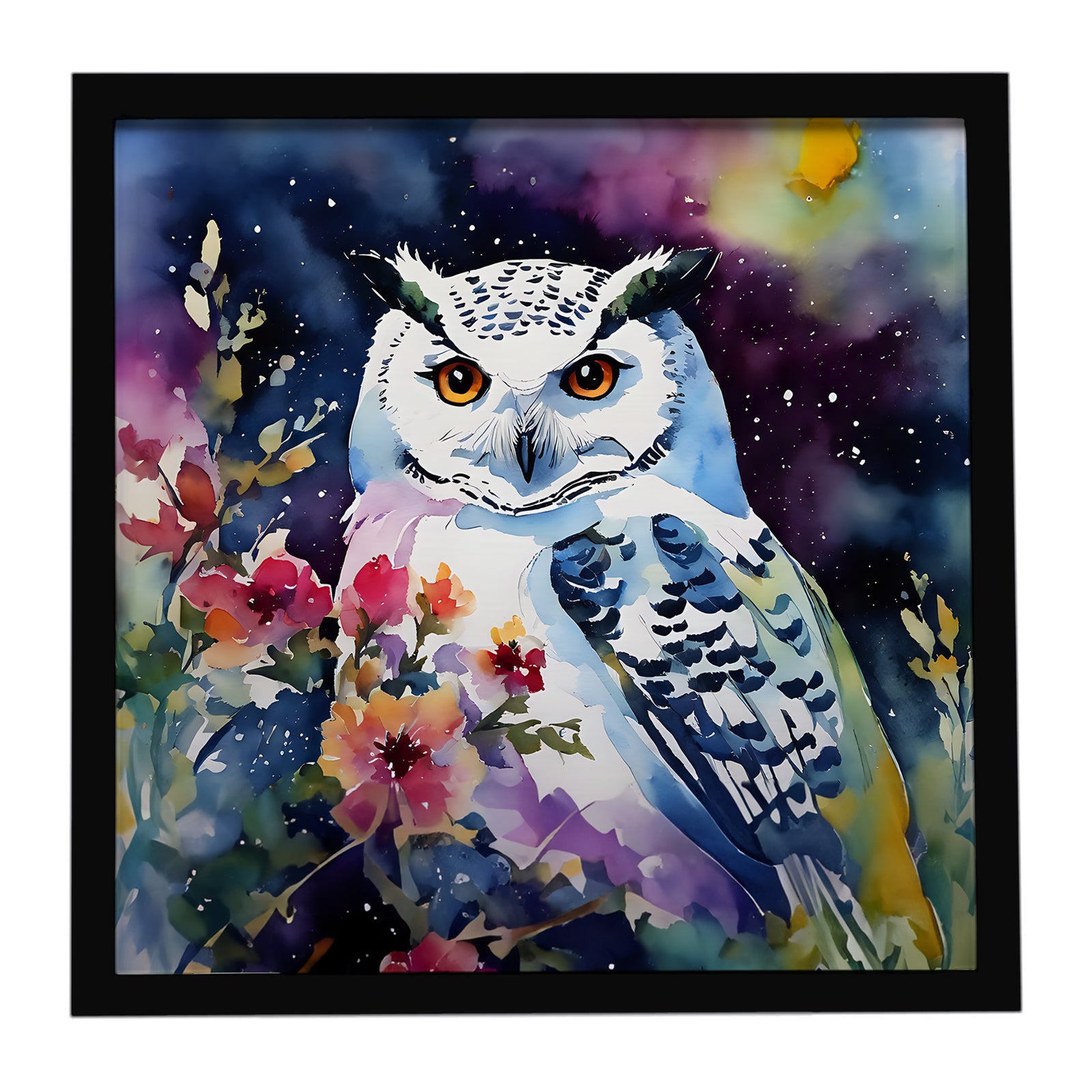 Caroline's Treasures Snowy Owl Framed Metal Print