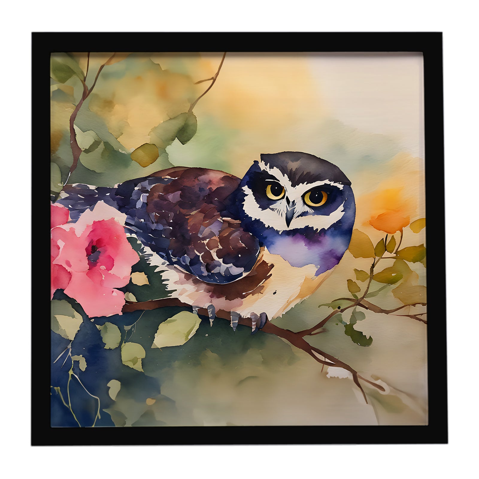 Caroline's Treasures Spectacled Owl Framed Metal Print