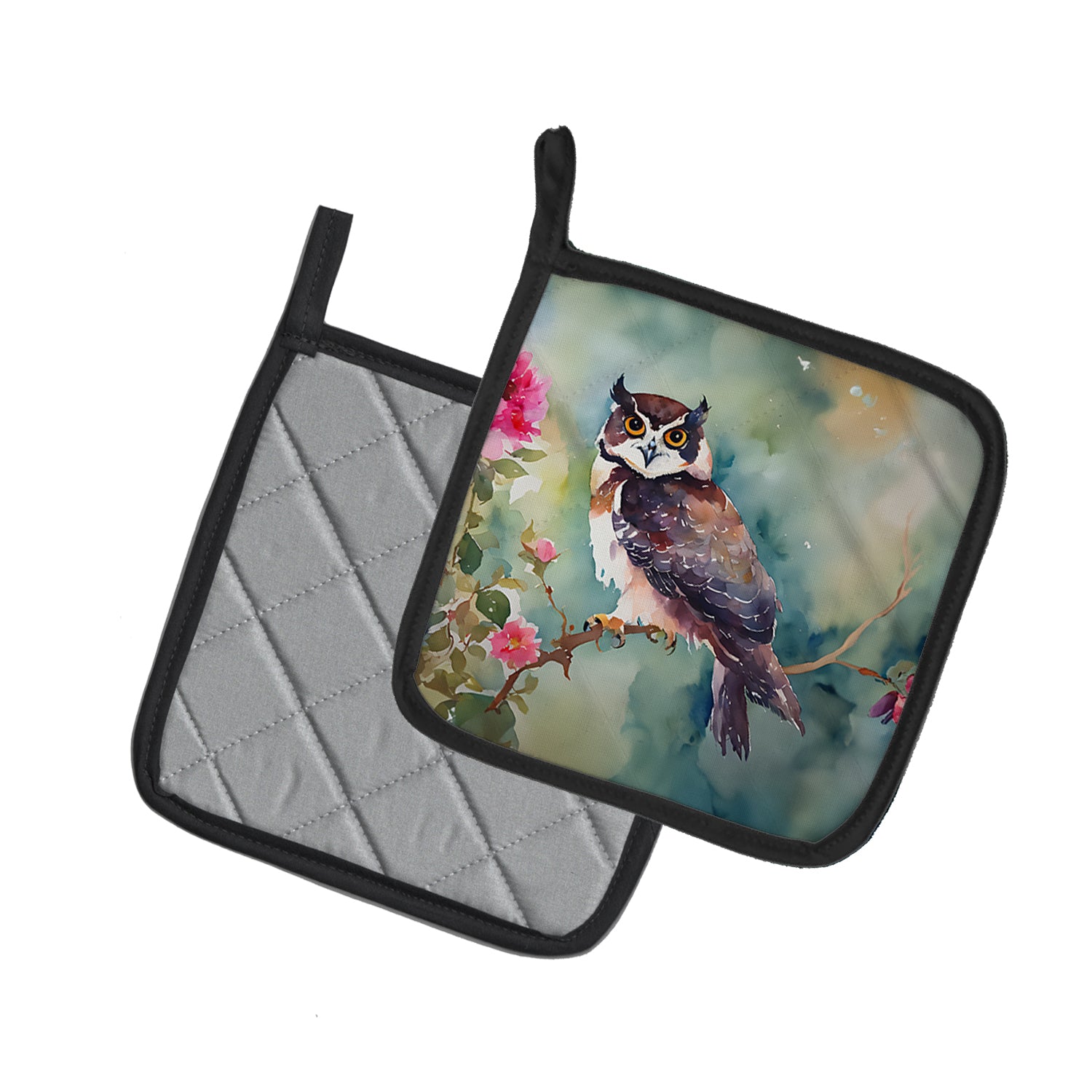 Buy this Spectacled Owl Pair of Pot Holders