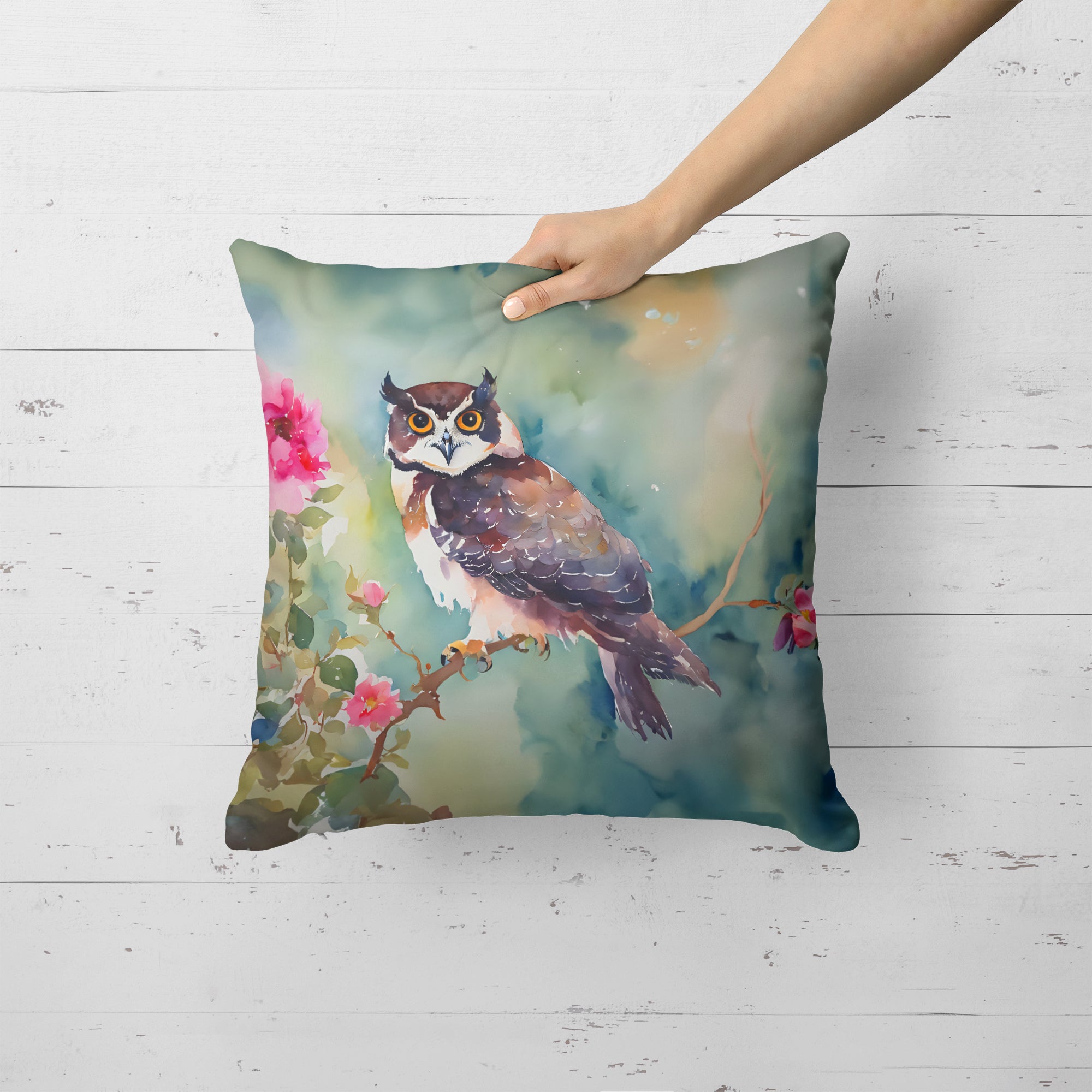 Buy this Spectacled Owl Throw Pillow