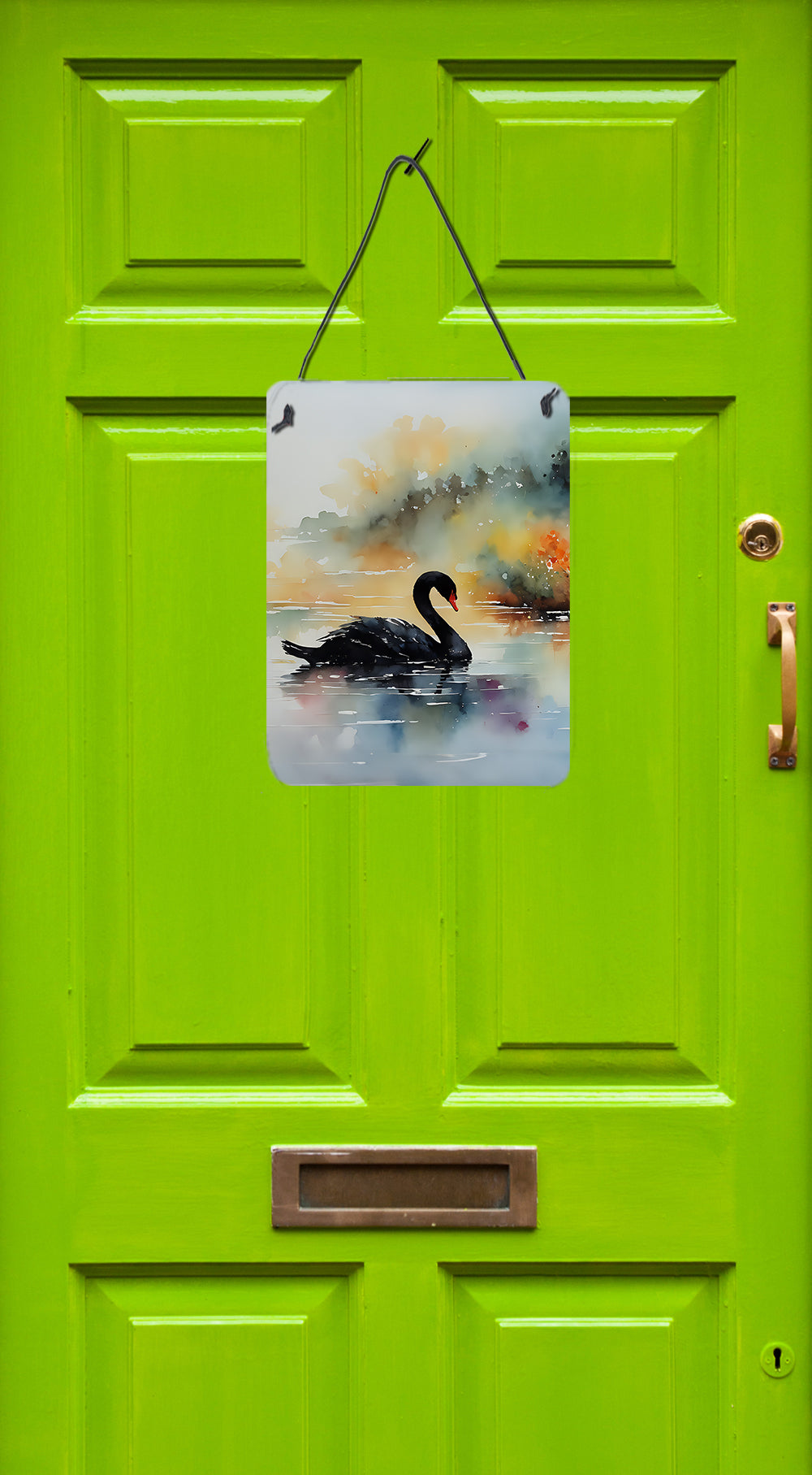 Caroline's Treasures Black Swan Wall or Door Hanging Prints