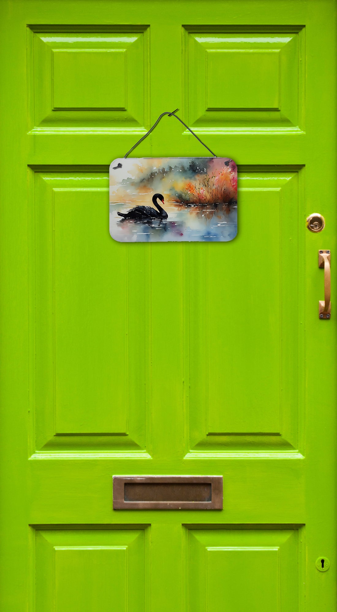 Caroline's Treasures Black Swan Wall or Door Hanging Prints
