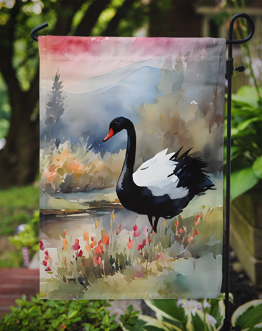 Black Swan Garden Flag