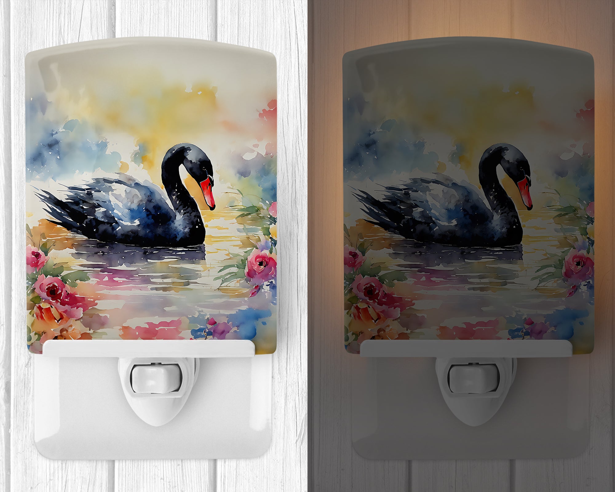 Buy this Black Swan Ceramic Night Light