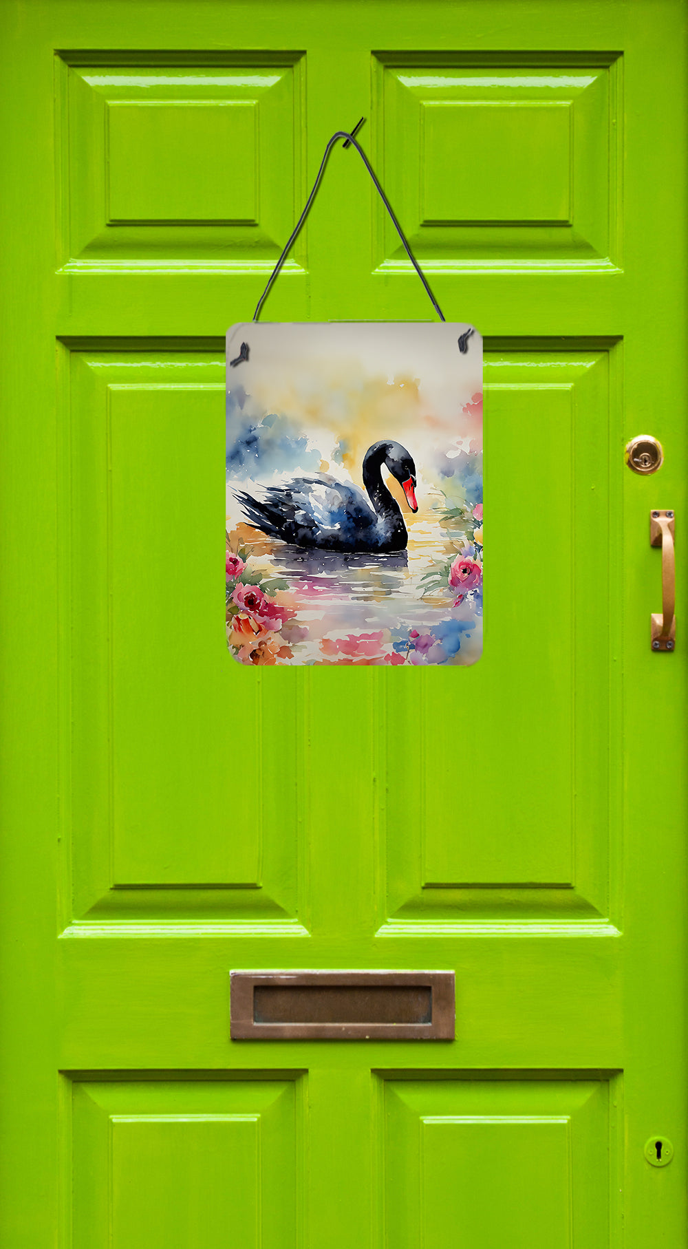 Caroline's Treasures Black Swan Wall or Door Hanging Prints