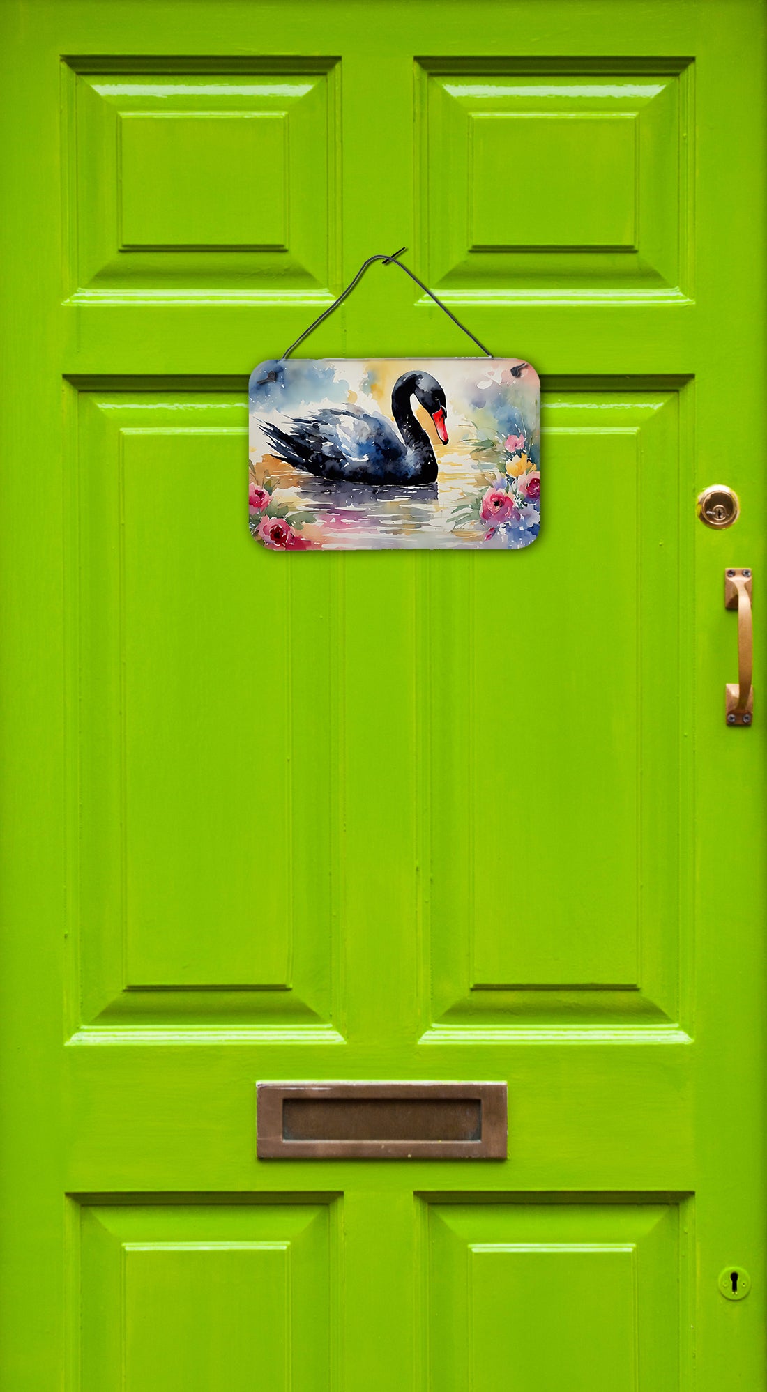 Caroline's Treasures Black Swan Wall or Door Hanging Prints