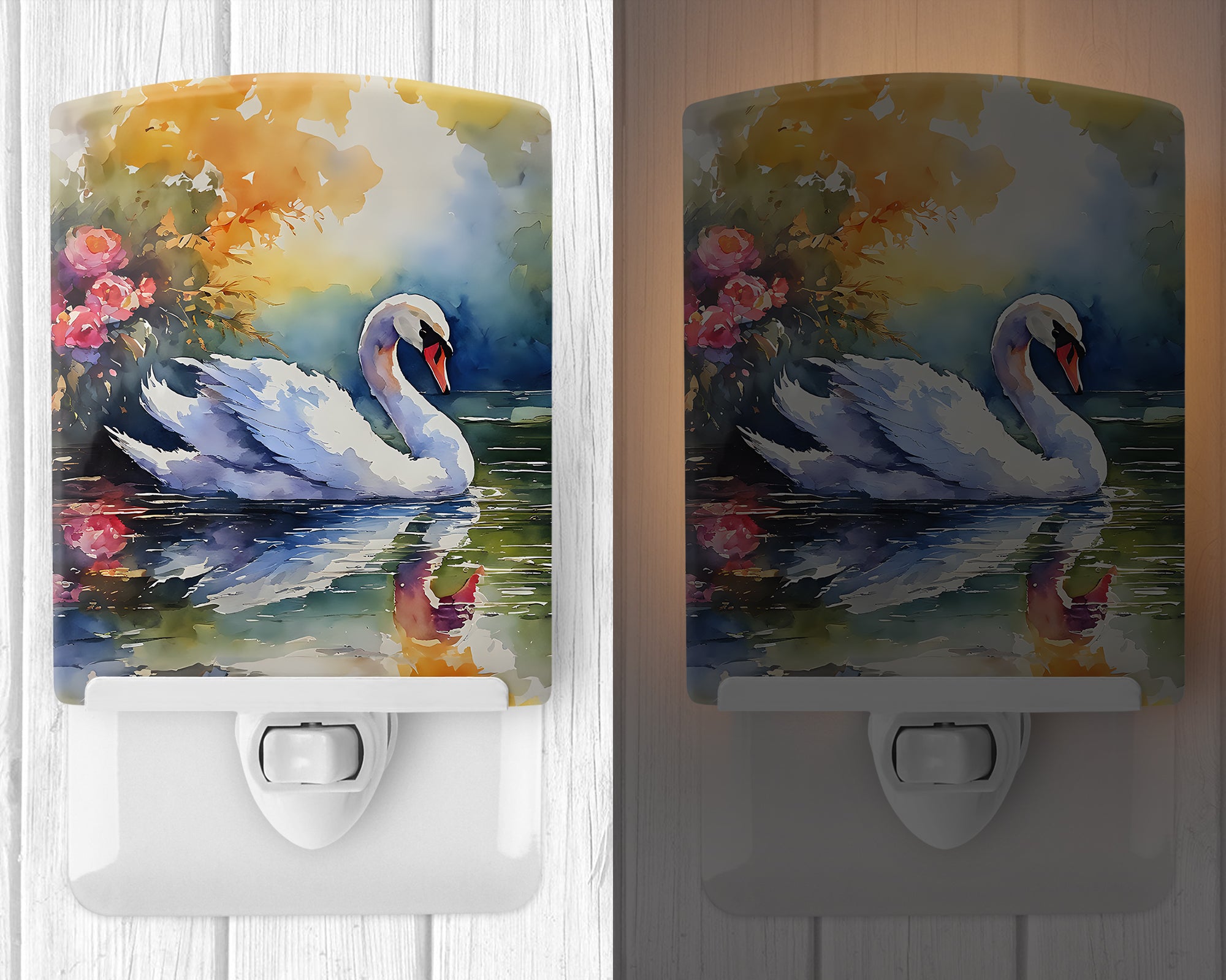 Buy this Swan Ceramic Night Light