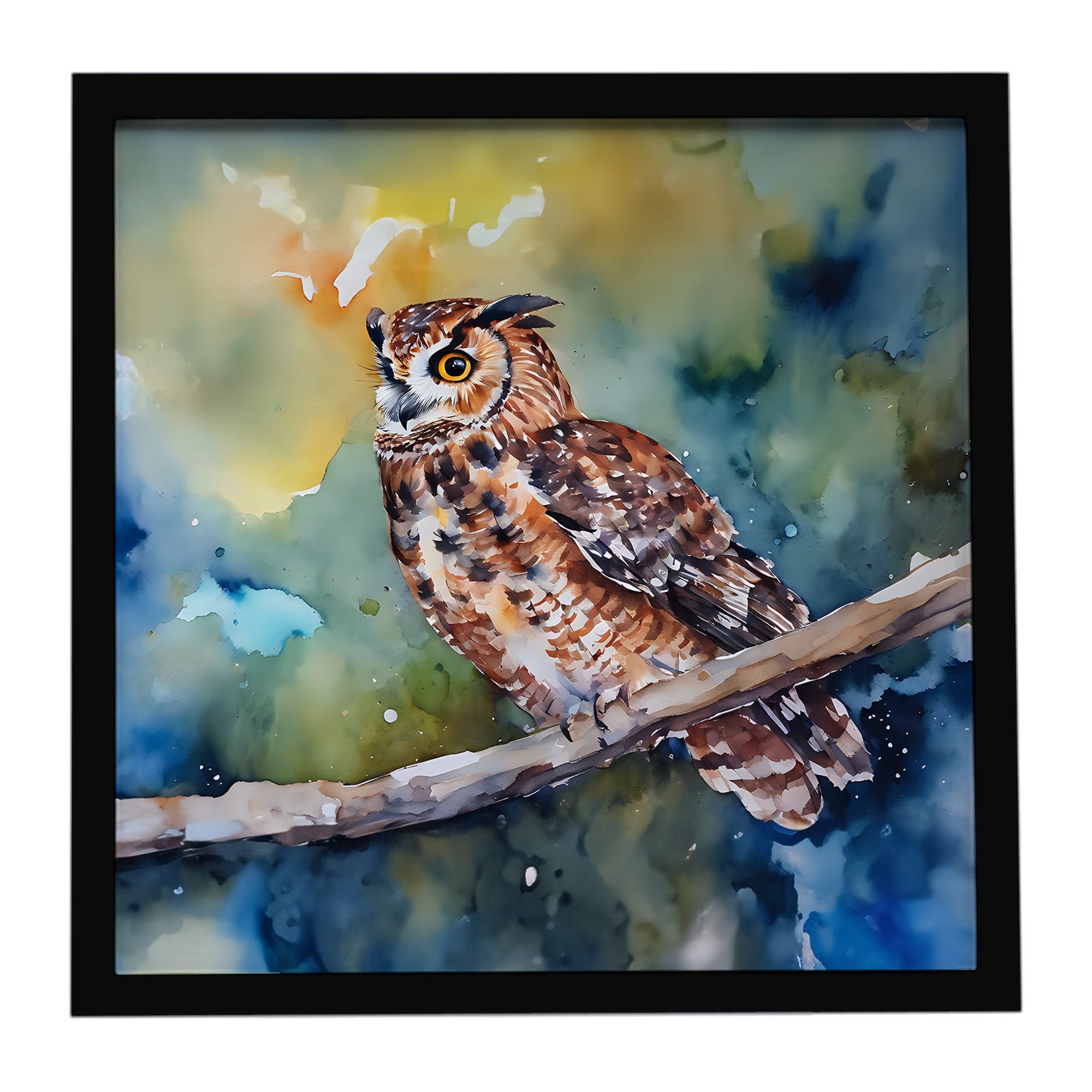 Caroline's Treasures Tawny Owl Framed Metal Print
