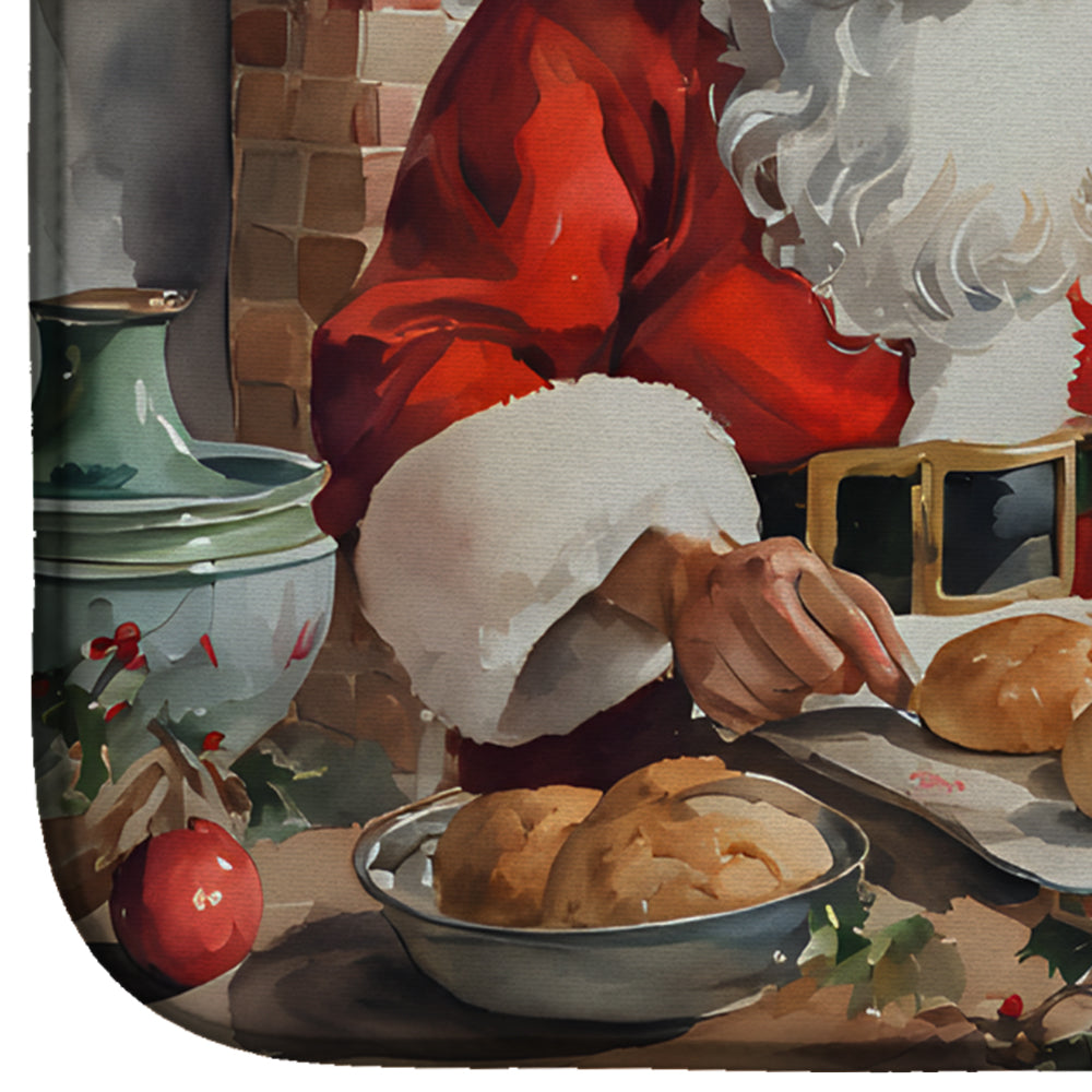 Caroline's Treasures Cookies with Santa Claus Dish Drying Mat