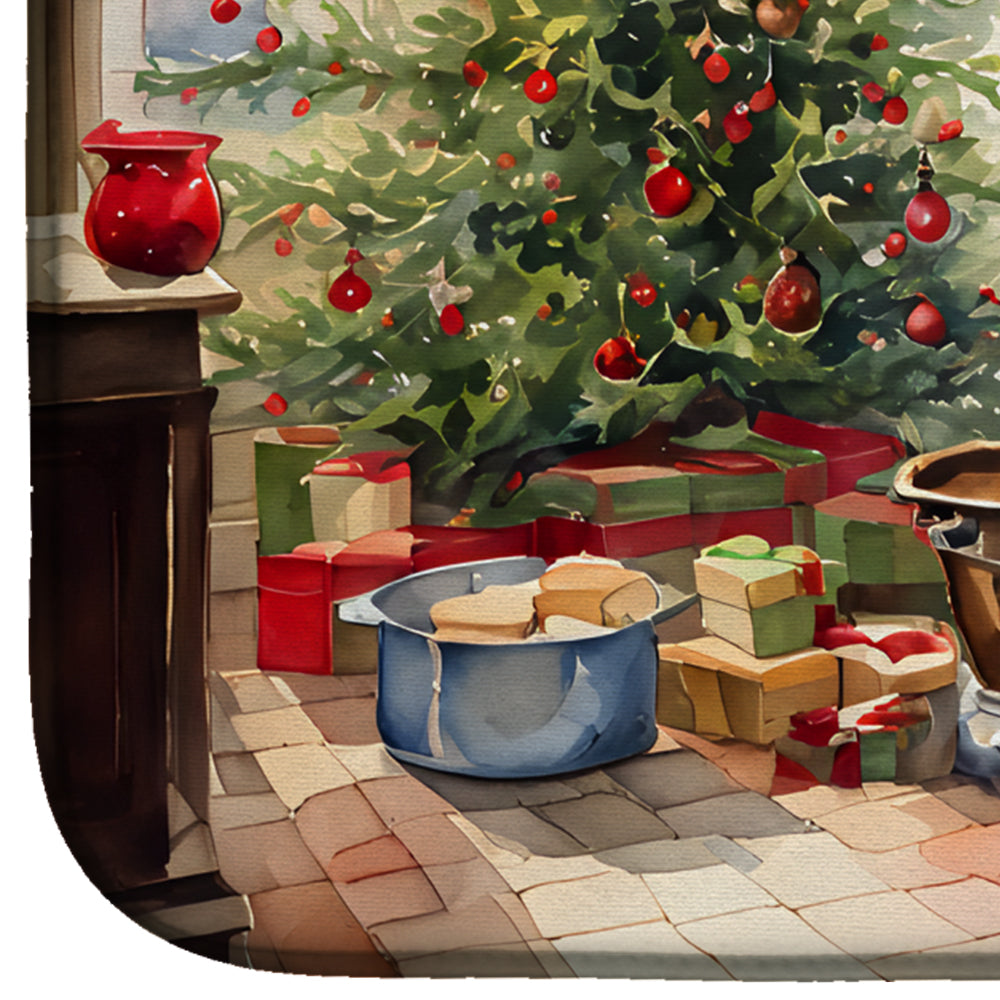 Caroline's Treasures Cookies with Santa Claus Dish Drying Mat