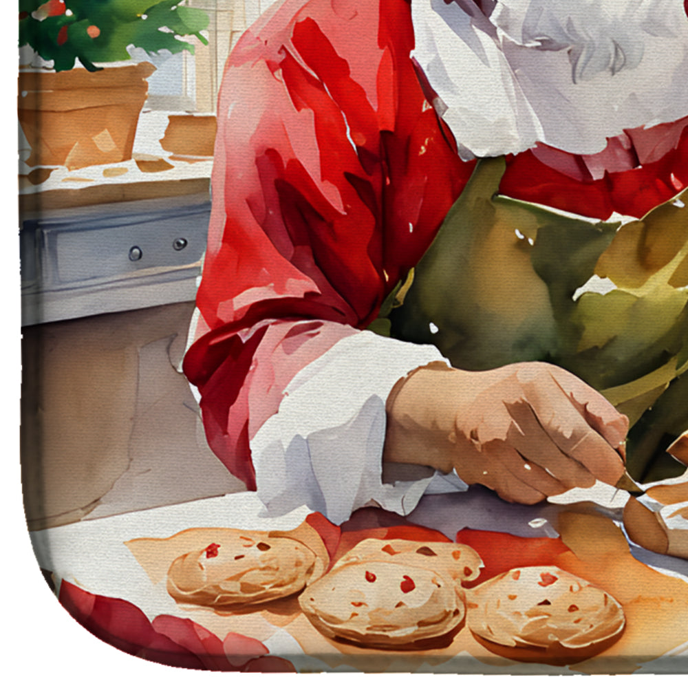 Caroline's Treasures Cookies with Santa Claus Dish Drying Mat
