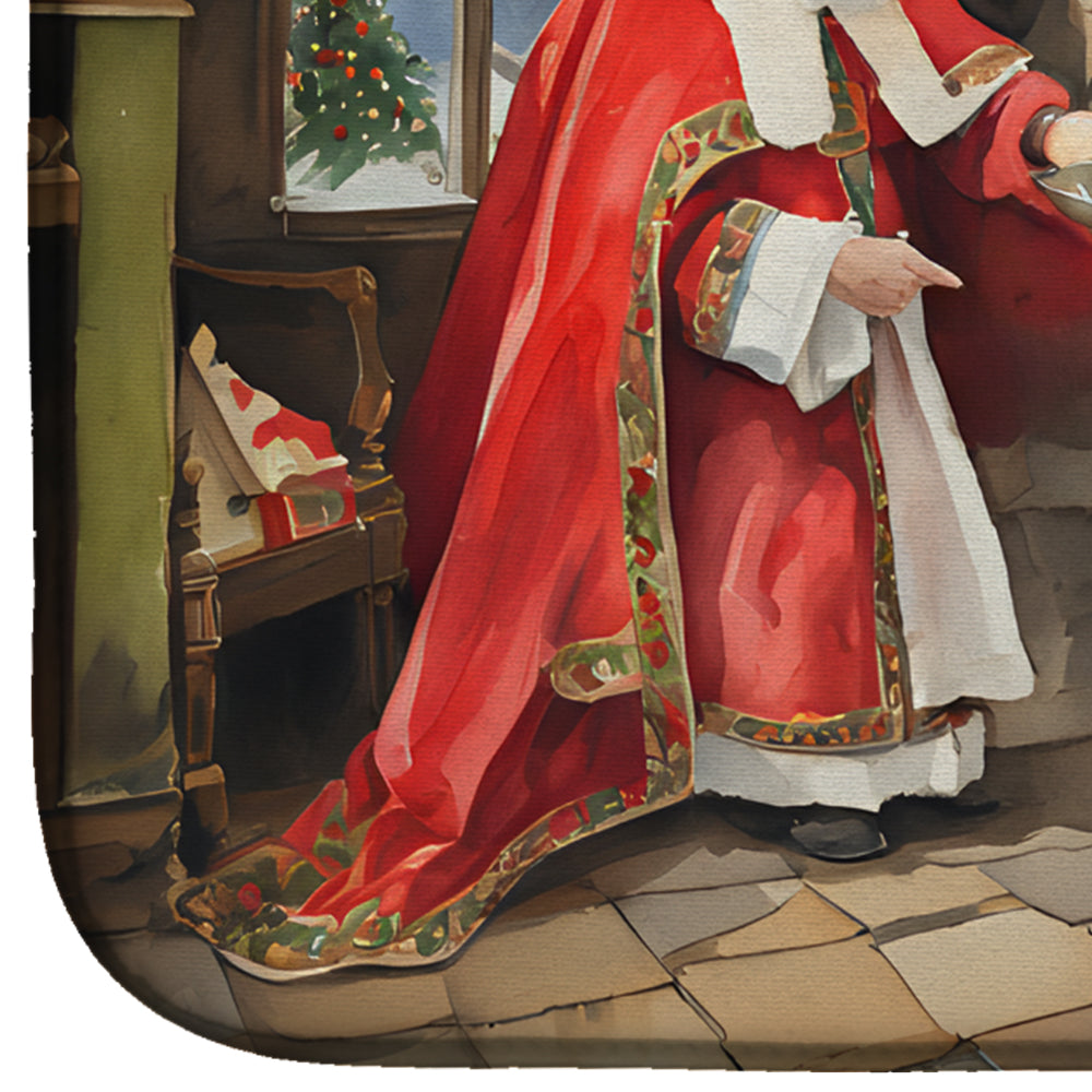 Caroline's Treasures Cookies with Santa Claus Sinterklaas Dish Drying Mat