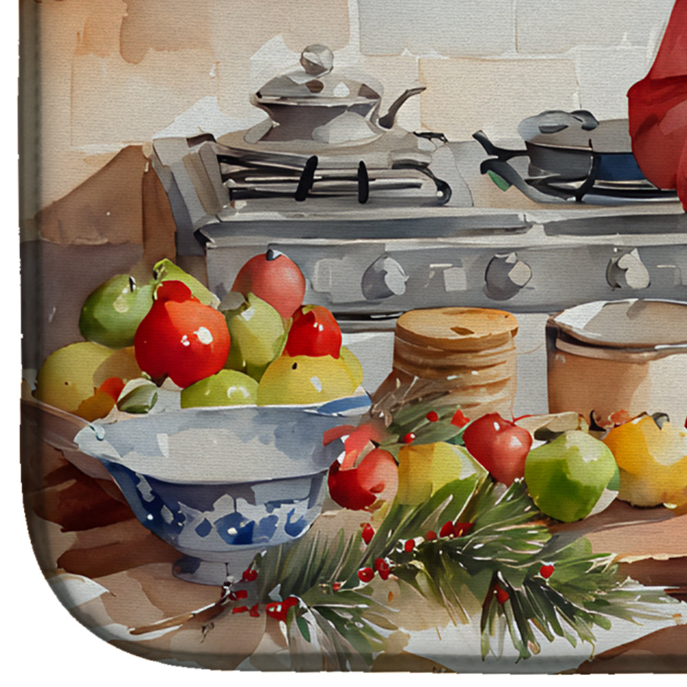 Caroline's Treasures Cookies with Santa Claus Weihnachtsmann Dish Drying Mat