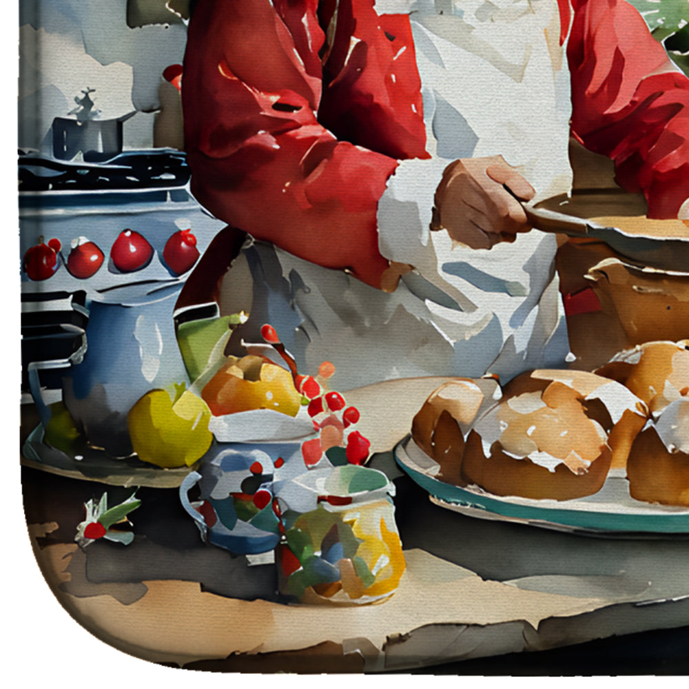 Caroline's Treasures Cookies with Santa Claus Weihnachtsmann Dish Drying Mat