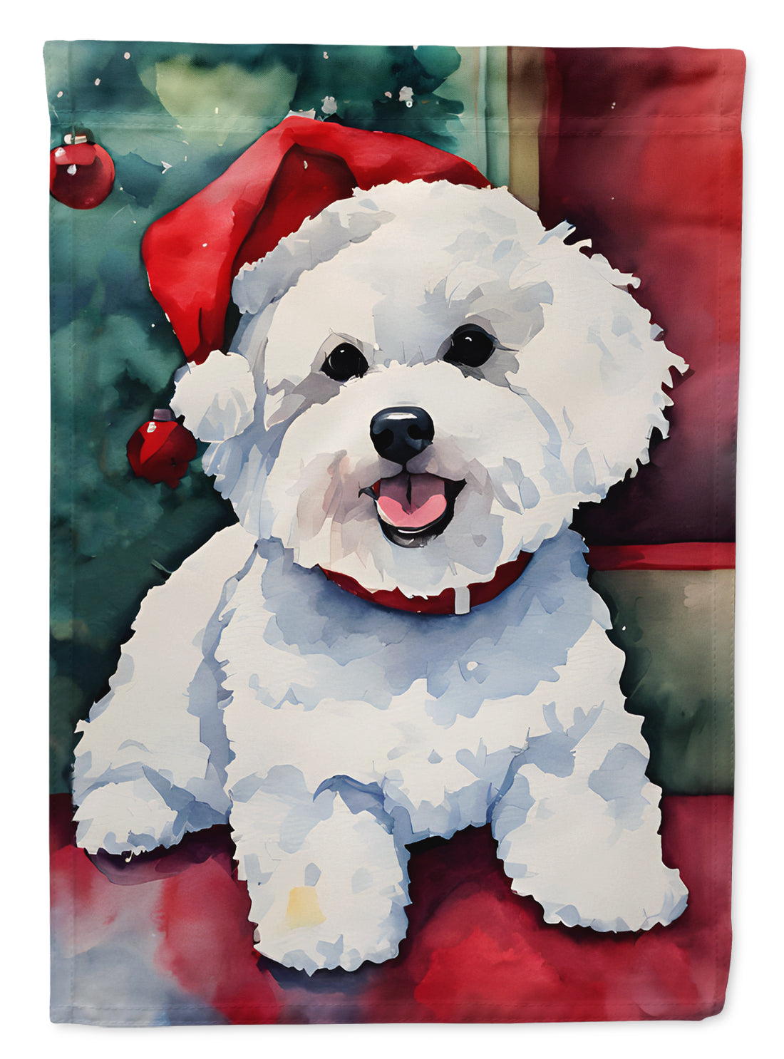 Caroline's Treasures Bichon Frise Christmas Garden Flag Mailbox Decorative Yard Banner Outside Patio Artwork for Flower Beds, Garden Size, Multicolor