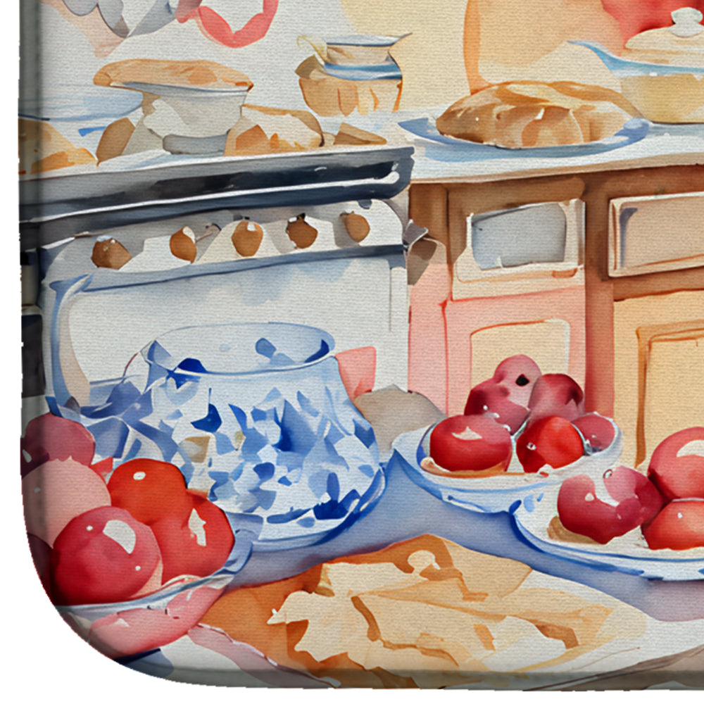 Caroline's Treasures Afghan Hound Christmas Cookies Dish Drying Mat