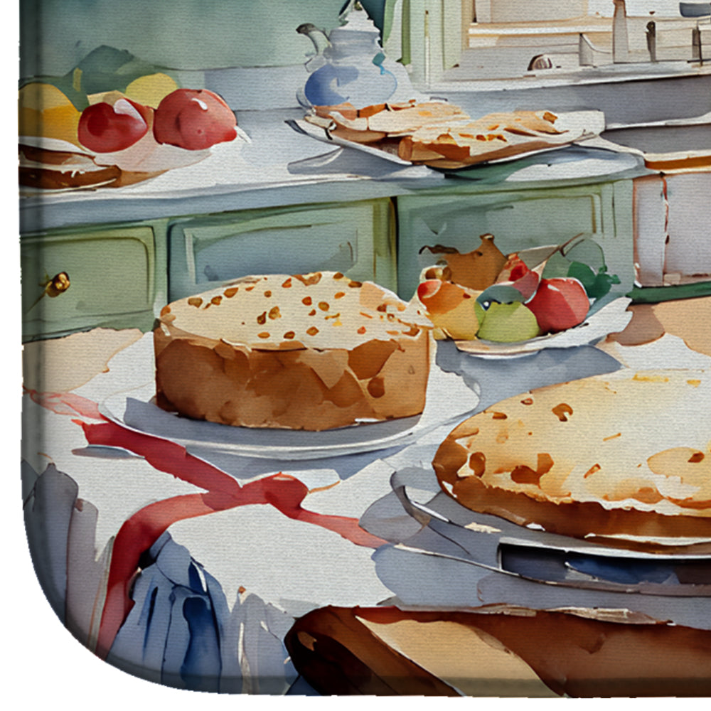 Caroline's Treasures American English Coonhound Christmas Cookies Dish Drying Mat