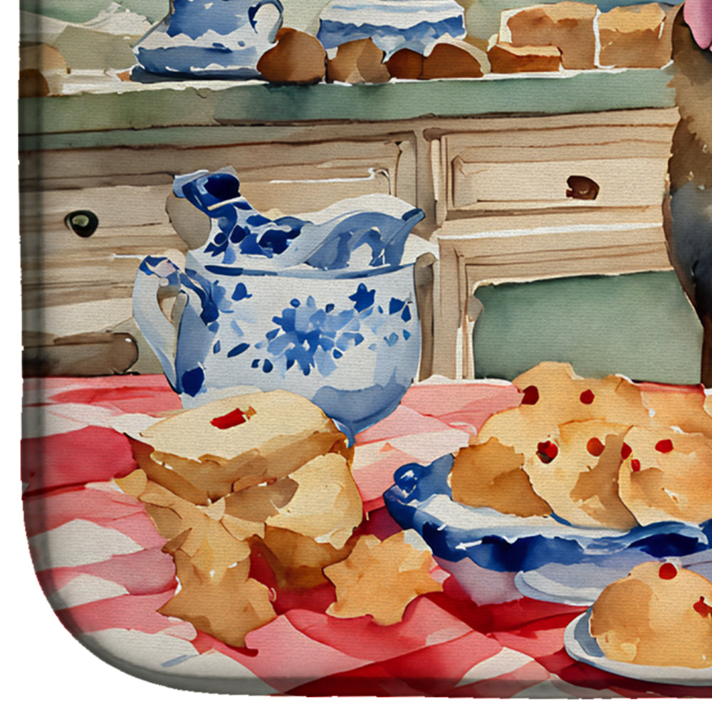 Caroline's Treasures Belgian Malinois Christmas Cookies Dish Drying Mat