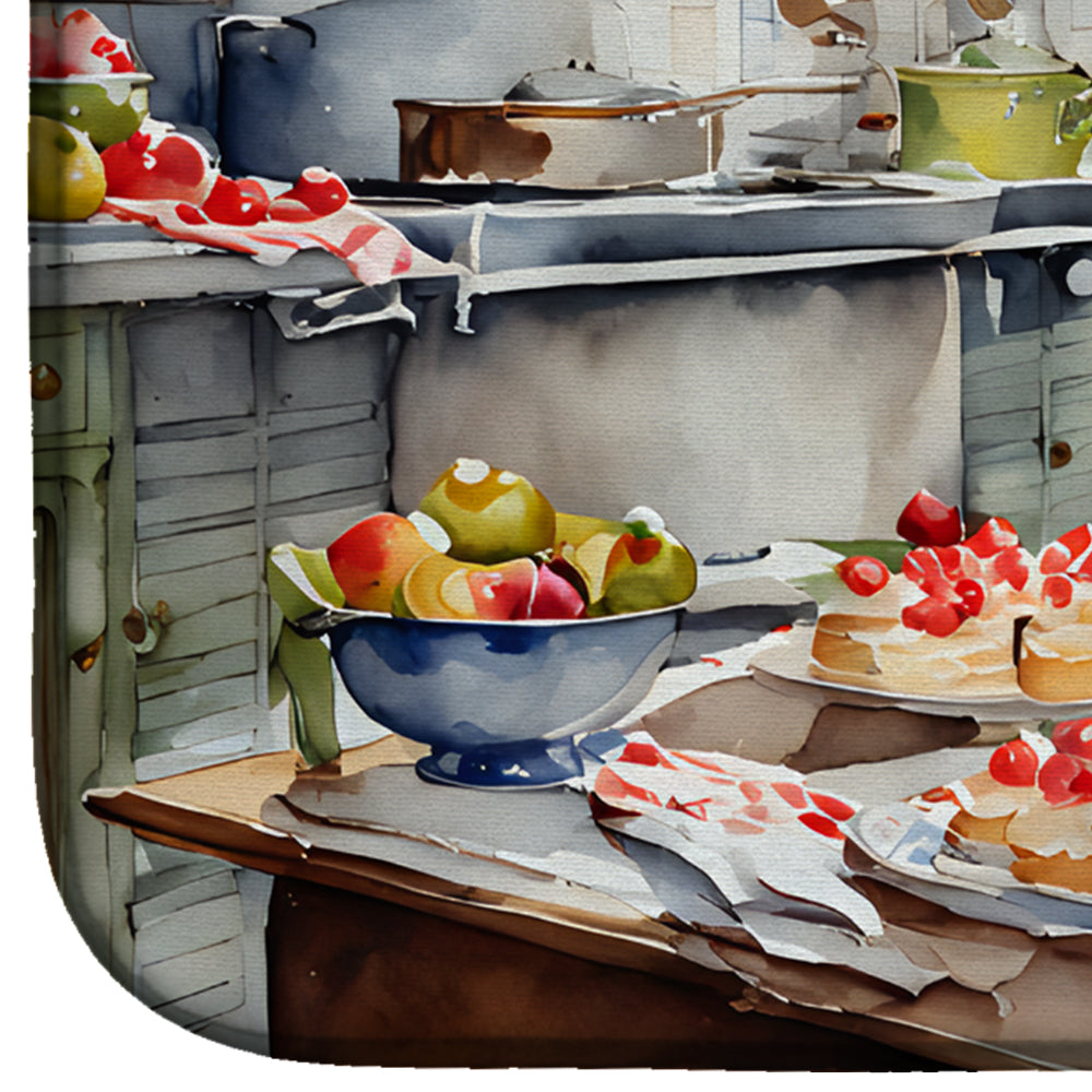 Caroline's Treasures Bernese Mountain Dog Christmas Cookies Dish Drying Mat