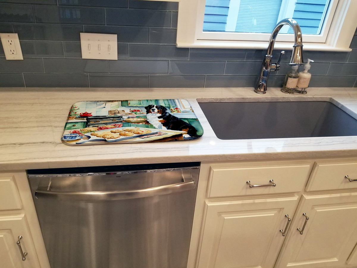 Caroline's Treasures Bernese Mountain Dog Christmas Cookies Dish Drying Mat