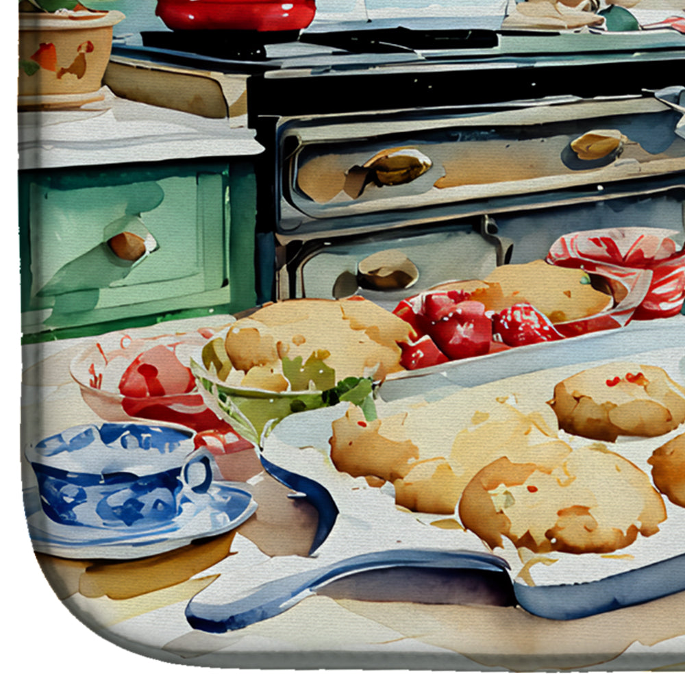 Caroline's Treasures Bernese Mountain Dog Christmas Cookies Dish Drying Mat