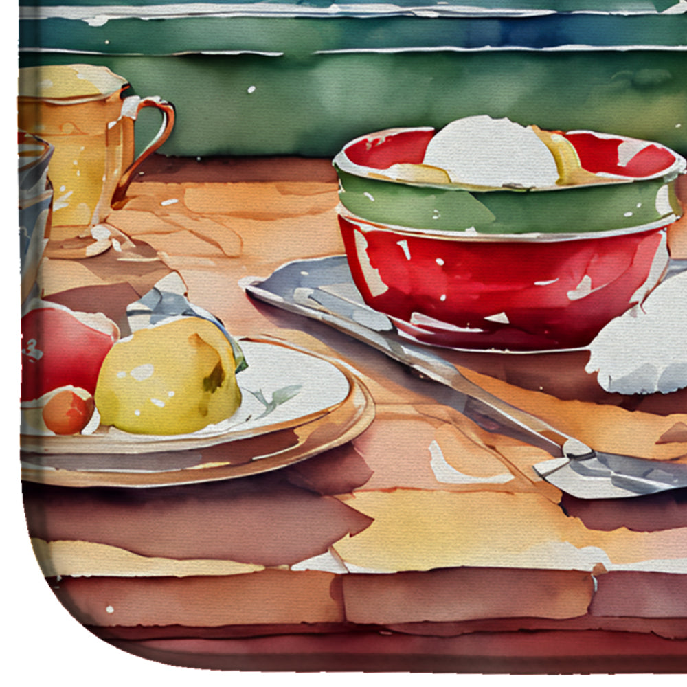 Caroline's Treasures Bichon Frise Christmas Cookies Dish Drying Mat