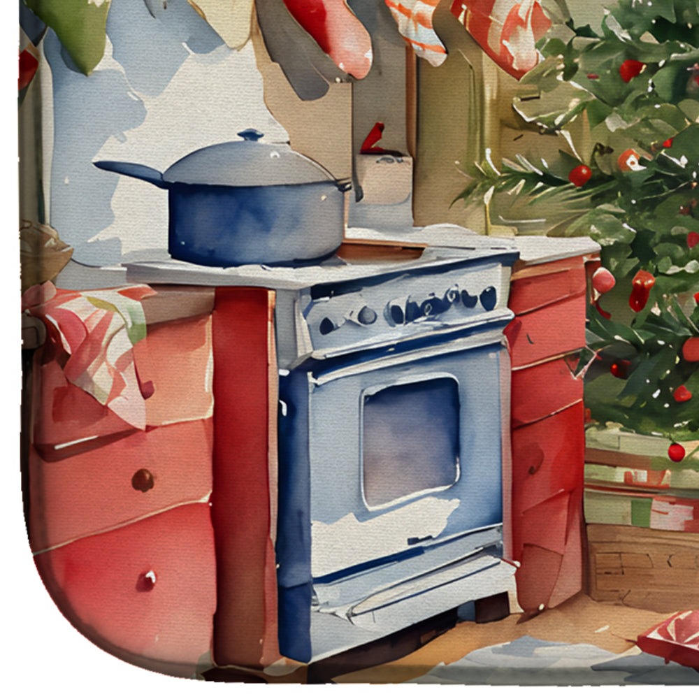 Caroline's Treasures Boxer Christmas Cookies Dish Drying Mat