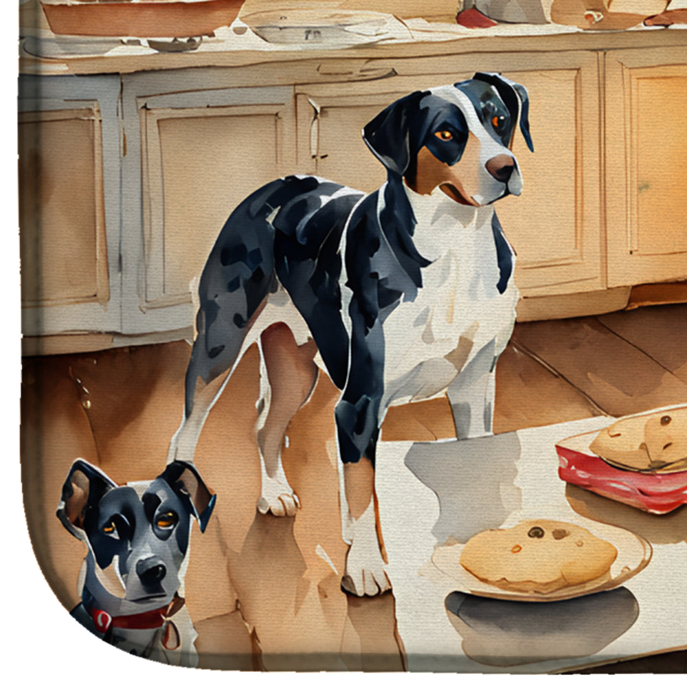 Caroline's Treasures Catahoula Christmas Cookies Dish Drying Mat