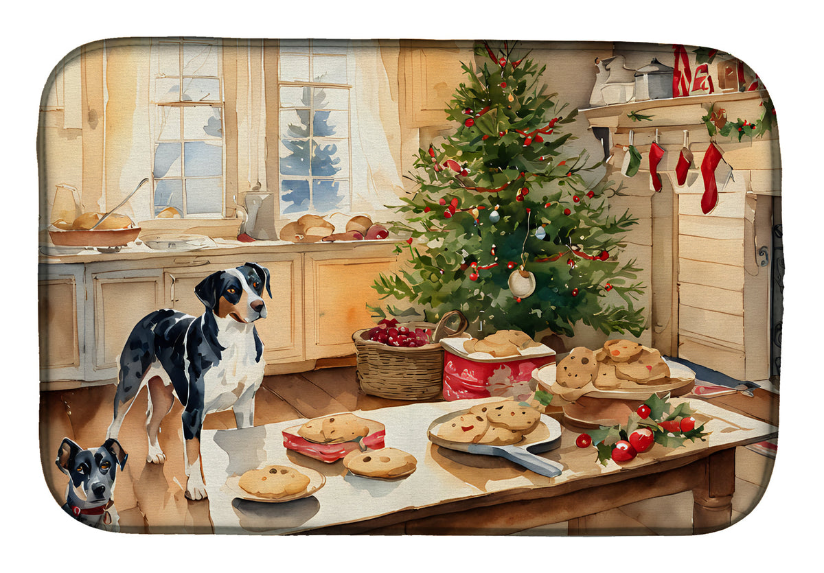 Caroline's Treasures Catahoula Christmas Cookies Dish Drying Mat