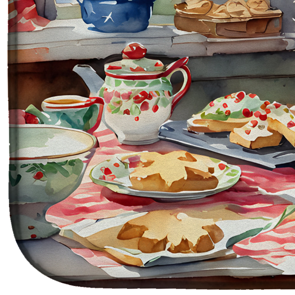 Caroline's Treasures Chihuahua Christmas Cookies Dish Drying Mat