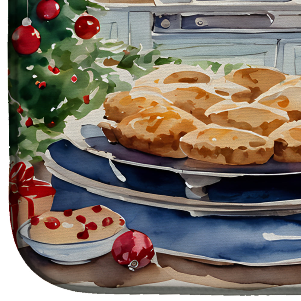 Caroline's Treasures Cocker Spaniel Christmas Cookies Dish Drying Mat